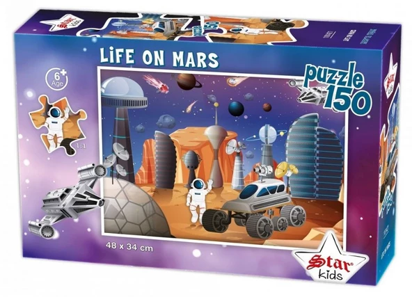 Star Puzzle 150 Parçalık Mars'ta Yaşam Çocuk Puzzle/Yapboz