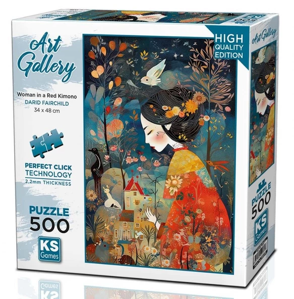 Ks Games 500 Parça Kırmızı Kimonolu Kasın Puzzle - Darid Fairchild
