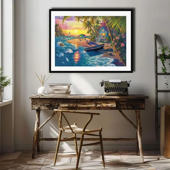 Ks Games 1000 Parça Gün Batımı Plajı Puzzle - Kim Norlien - Resim 2