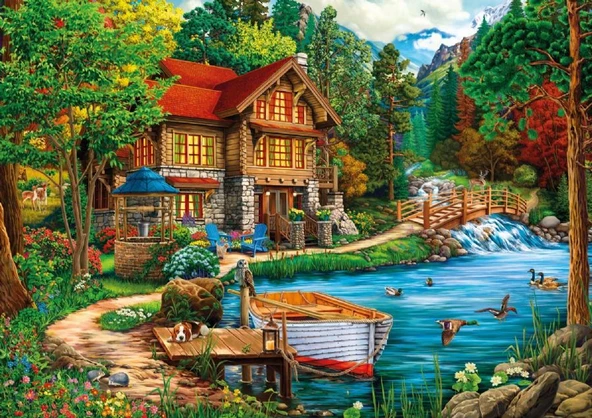 Ks Games 1500 Parça Weekend Retreat Puzzle - Resim 2