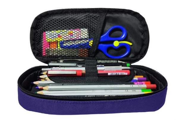 Jacbag Oval Medium Mor Kız Çocuk Kalem Çantası - Resim 2