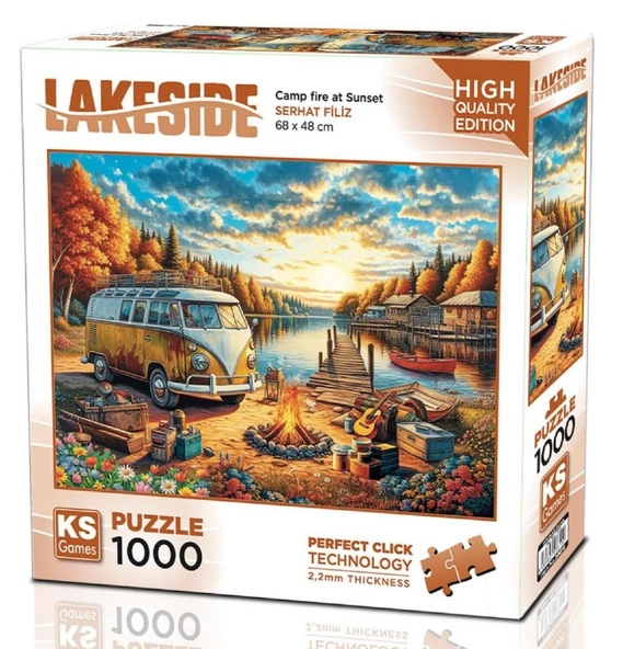 Ks Games 1000 Parça Gün Batımında Kamp Ateşi Puzzle - Serhat Filiz - 2