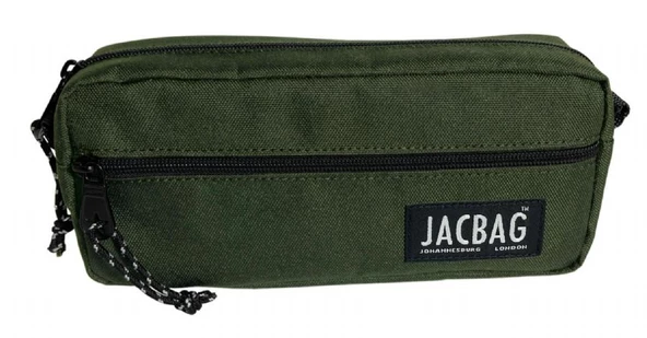 Jacbag Çift Fermuarlı Haki Yeşil Erkek Çocuk Kalem Kutusu - 3