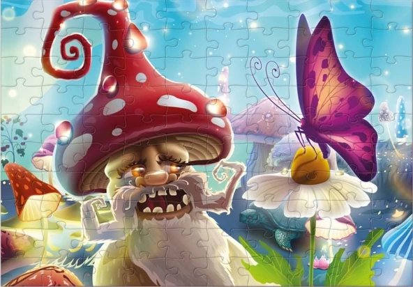 Star Puzzle 2x100 Parça Çocuk Puzzle (6 Yaş ve Üzeri) - Mantar Dede - 2