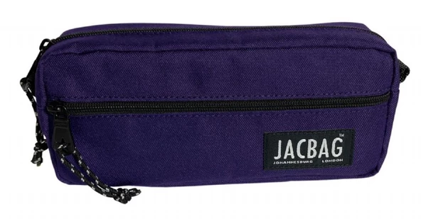 Jacbag Çift Fermuarlı Mor Kız Çocuk Kalem Kutusu - Resim 2