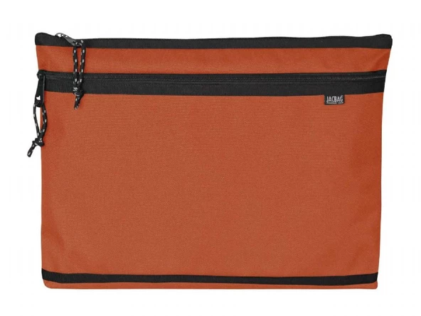 Jacbag Kiremit Kadın A4 Zip Folder İki Bölmeli Dosya ve Evrak Çantası - 4