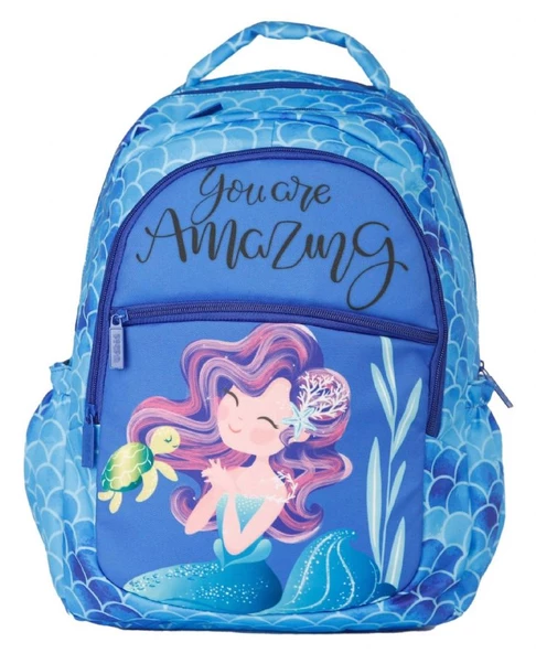 Pippa Amazing Denizkızı Dört Bölmeli Mavi Kız Çocuk Okul Çantası ürün görseli
