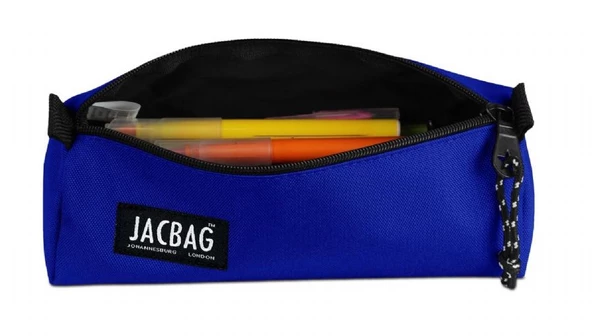 Jacbag Saks Mavi Erkek Çocuk Tek Bölmeli Üçgen Okul ve Ofis Kalem Kutusu - 2