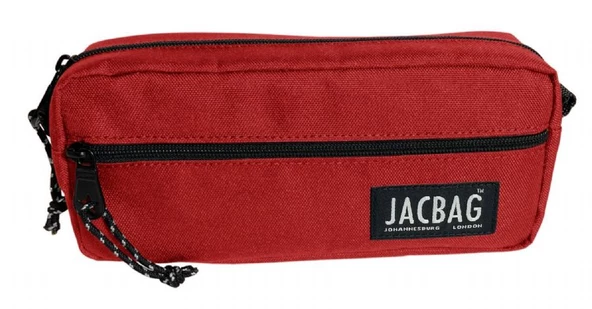 Jacbag Çift Fermuarlı Kırmızı Kız Çocuk Kalem Kutusu - 3