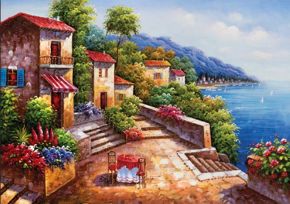 Ks Games 500 Parça Sessiz Kıyı Kasabası Puzzle - Jin Park - Resim 3