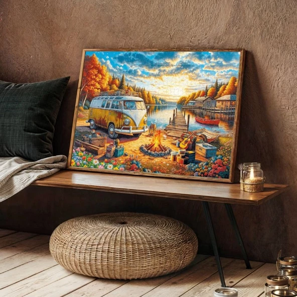 Ks Games 1000 Parça Gün Batımında Kamp Ateşi Puzzle - Serhat Filiz - 3