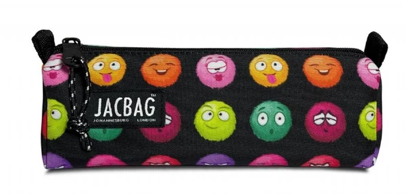 Jacbag Emoji Kız Çocuk Tek Bölmeli Üçgen Okul ve Ofis Kalem Kutusu