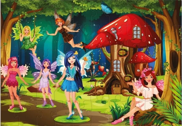 Star Puzzle 2x50 Parça Çocuk Puzzle - Peri Dİyarı - Resim 2