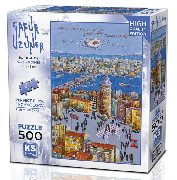 Ks Games 500 Parça Galata Kulesi Puzzle - Gafur Uzuner