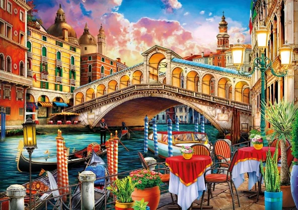 Ks Games 1000 Parça Venedik Rialto Köprüsü Puzzle - Resim 2