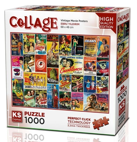 Ks Games 1000 Parça Eski Film Afişleri Puzzle - Ebru Yıldırım ürün görseli