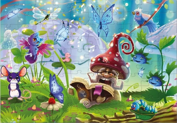 Star Puzzle 2x100 Parça Çocuk Puzzle (6 Yaş ve Üzeri) - Mantar Dede - 3