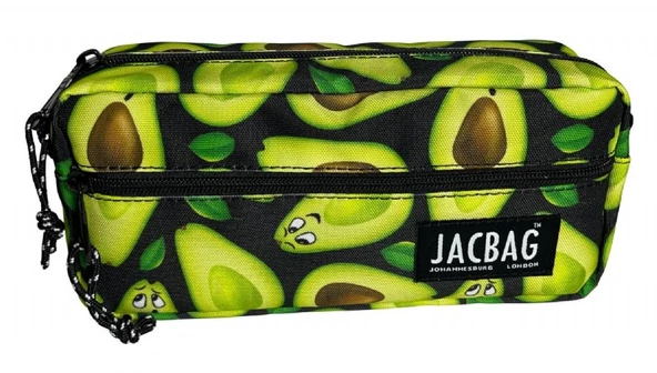 Jacbag Çift Fermuarlı Yeşil Avokado Kız Çocuk Kalem Kutusu - 3