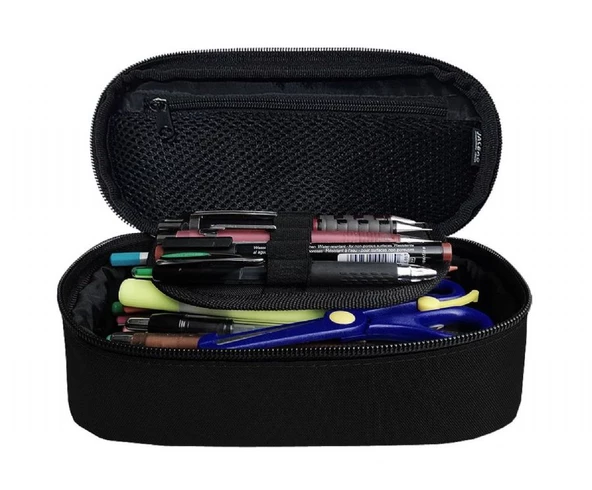Jacbag Siyah Yetişkin/Erkek Çocuk Oval XL Organizer Kalem Kutusu Kalemlik - 3