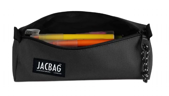 Jacbag Gri Erkek Çocuk Tek Bölmeli Üçgen Okul ve Ofis Kalem Kutusu - 2