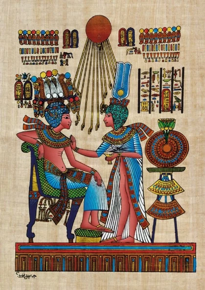 Ks Games 1000 Parça Papirus Throne of Tutankhamun Puzzle - Resim 2