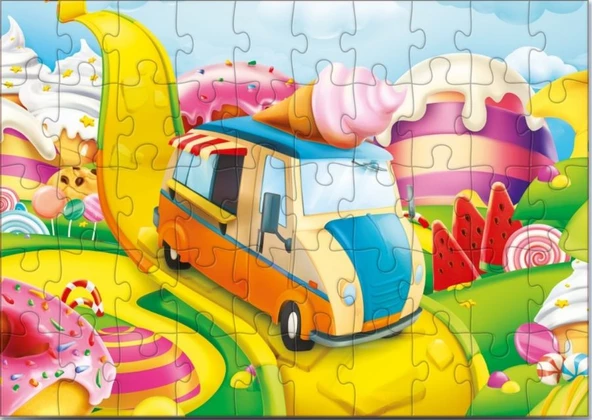 Star Puzzle 50 Parça Şeker Diyarı Çocuk Puzzle - Resim 2