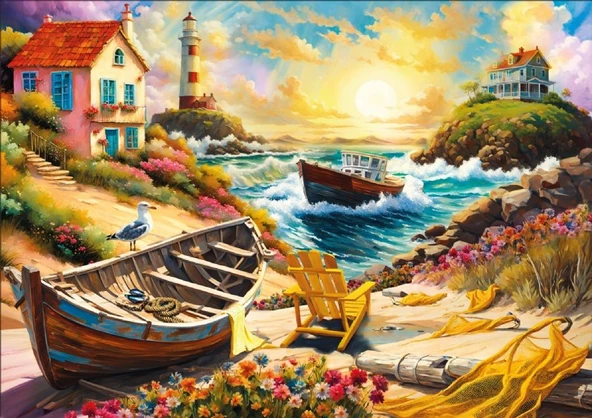 Ks Games 1000 Parça Lighthouse Puzzle - Serhat Filiz ürün görseli