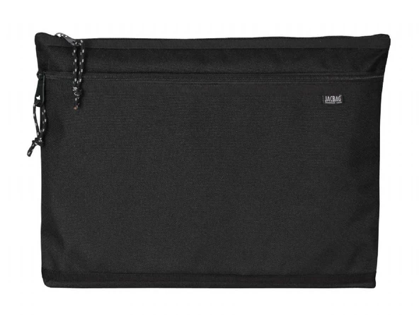 Jacbag Siyah Kadın/Erkek A4 Zip Folder İki Bölmeli Dosya ve Evrak Çantası - 4