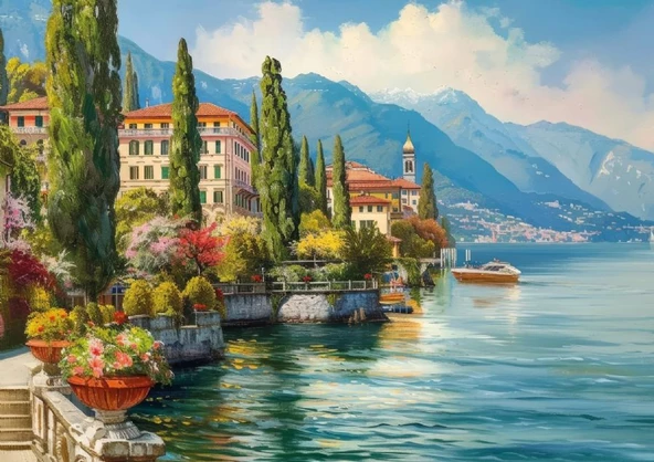 Ks Games 1000 Parça İtalya Manzarası Puzzle - Jin Park
