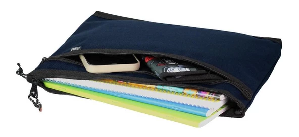 Jacbag Lacivert Erkek A4 Zip Folder İki Bölmeli Dosya ve Evrak Çantası - 3