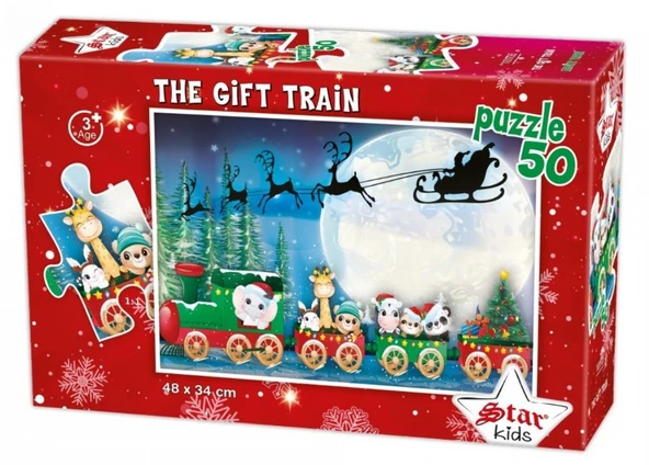Star Puzzle 50 Parça Hediye Treni Çocuk Puzzle ürün görseli
