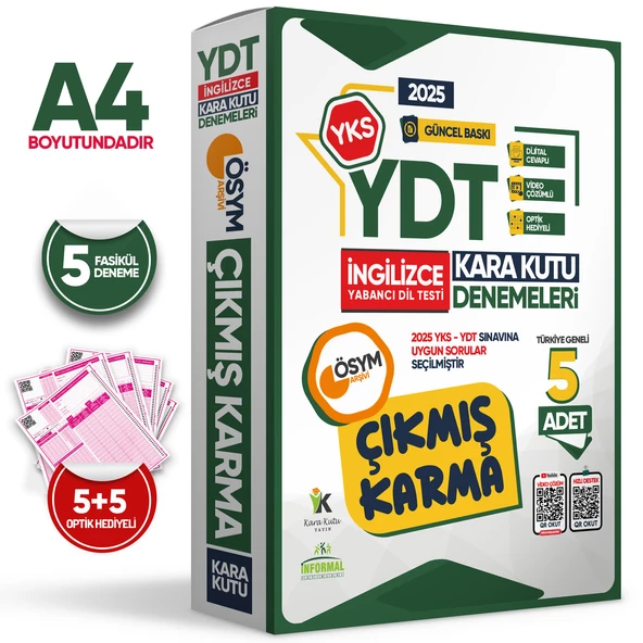 2025 YKS YDT İNGİLİZCE ÖSYM Çıkmış Soru 6lı Tıpkı Basım ve 5li Çıkmış Karma Deneme Seti TG Çözümlü - 2