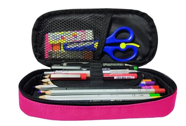 Jacbag Oval Medium Koyu Pembe Kız Çocuk Kalem Çantası - Resim 2