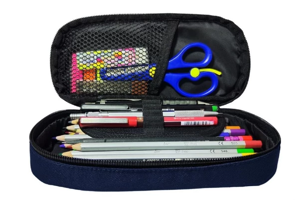 Jacbag Oval Medium Lacivert Erkek Çocuk Kalem Çantası - Resim 2