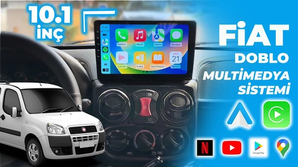 FOR-X Fiat Doblo 2000-2010 Arası-9''hd-Android 2gb RAM-32GB-WİFİ-KABLOSUZ Carplay-Fm-Mp3-Mp4-Bt-Hd Kameralı-Multimedya Teyp