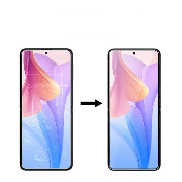 Samsung Galaxy Z Flip 4 - Ön ve Arka Kasa Koruyucu Narr Tpu Ön ve Arka Koruyucu Jelatin - 3
