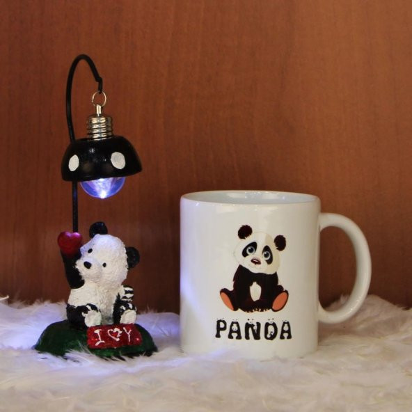 Panda Masa Lambası Panda Kupa Hediye Seti