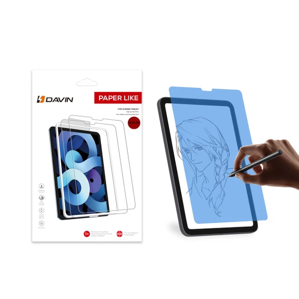 Apple iPad Mini 2021 (6.Nesil) - Ekran Koruyucu Kağıt Hisli Mat ​​​​​​​​​​​​​​​Davin Paper Like Ekran Koruma