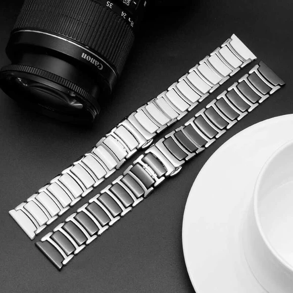 Samsung ​​Gear S3 22mm - Kordon Seramik Metal Kordon - 6