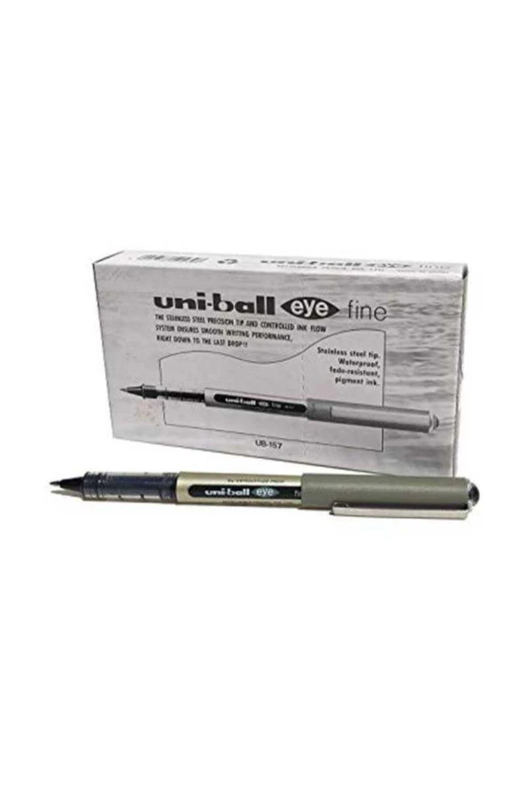 Uni-Ball Roller Kalem Eye Fine Bilye Uç 0.7 MM Siyah UB-157 (12 Li Paket)