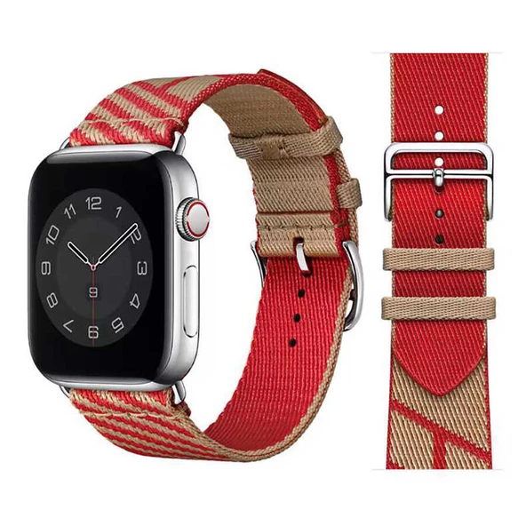 Apple Watch 7 41mm - Kordon Hasır Kordon KRD-51