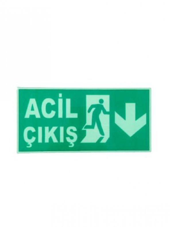 Acil Çıkış Levhası Kapı Üstü Levhası - Fotolümenli - 2
