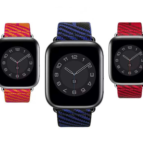 Apple Watch 7 41mm - Kordon Hasır Kordon KRD-51 - 7