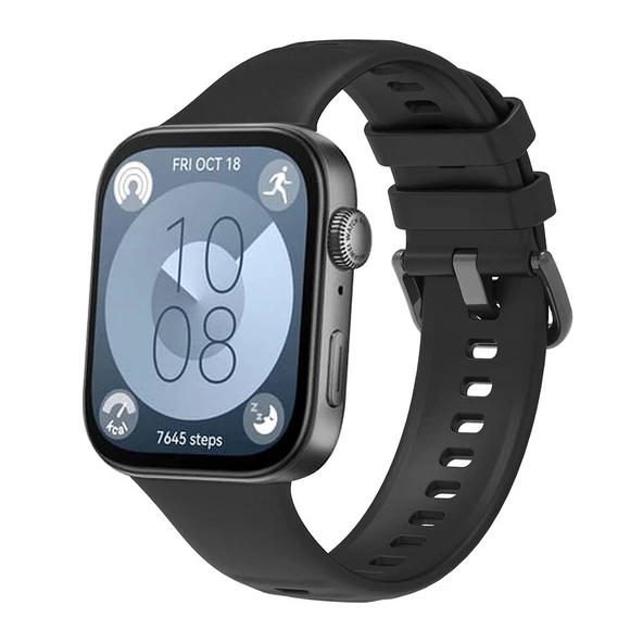 Huawei Watch Fit 3 - Kordon Band Serisi Klasik Kordon Silikon Strap Kayış