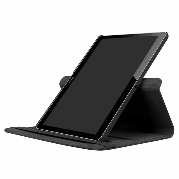 Huawei MediaPad T3 10 inc - Tablet Kılıfı 360 full Korumalı Yatay Dikey Dönebilen Standlı Kılıf - 5