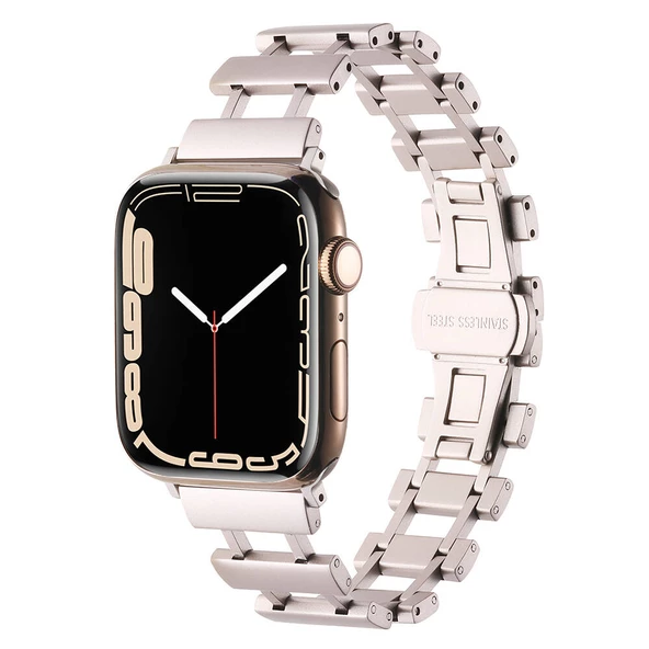 Apple Watch 7 45mm - Kordon Metal Kordon KRD-96 - 1