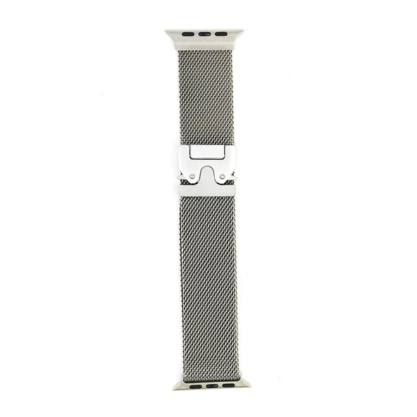 Apple Watch 44mm - Kordon Metal Hasır Kordon KRD-25 - 2