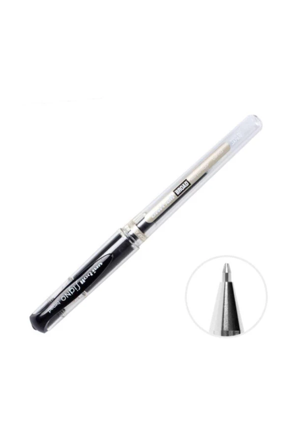 Uni-Ball Roller Kalem Signo Broad Jel Bilye Uç İmza Kalemi 1.0 MM Siyah UM-153 (12 Li Paket) - 2