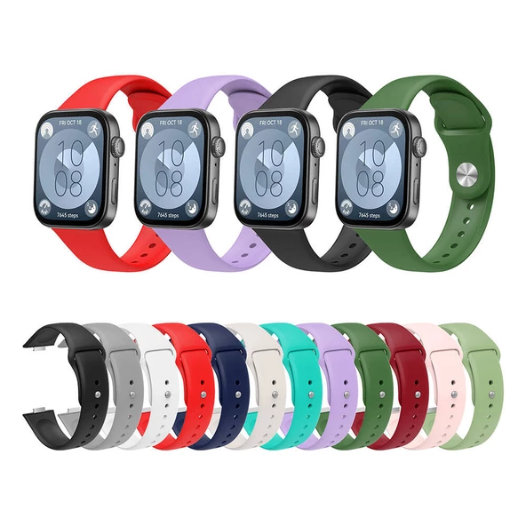 Huawei Watch Fit 3 22mm - Kordon Silikon Kordon KRD-11 - 2