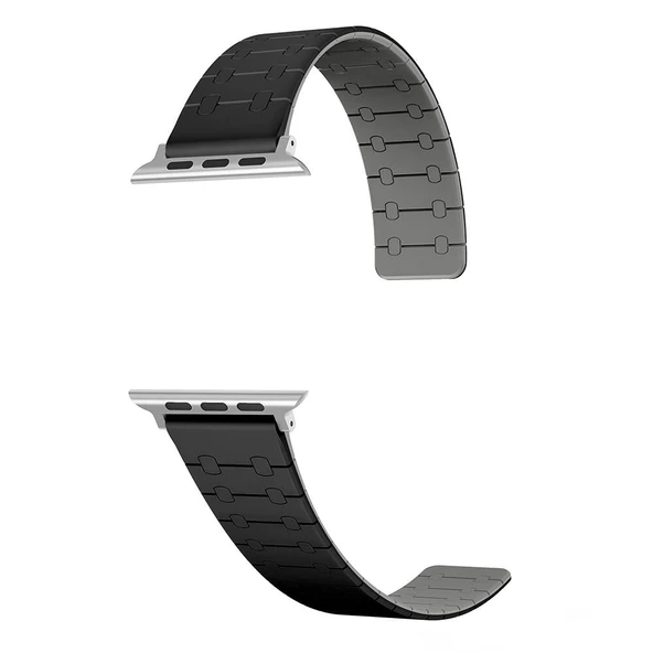 Apple Watch Ultra 49mm - Kordon Çizgili Desenli Silikon Kordon KRD-111 - 7